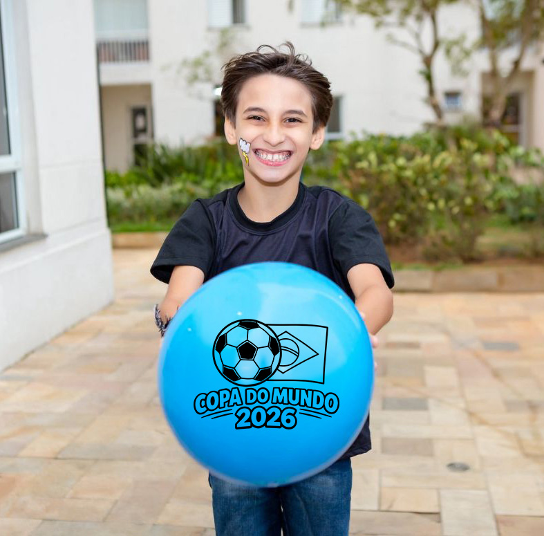 Bola personalizada em uso